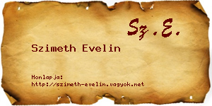 Szimeth Evelin névjegykártya